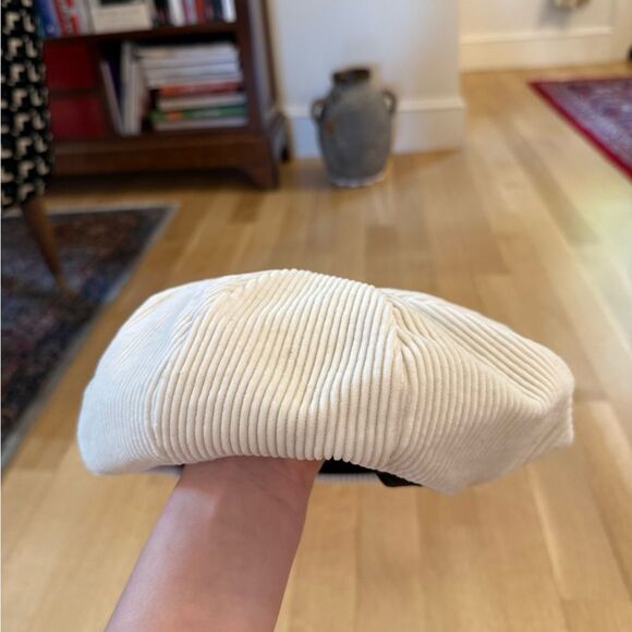 Cream Corduroy Beret - Picture 4 of 4